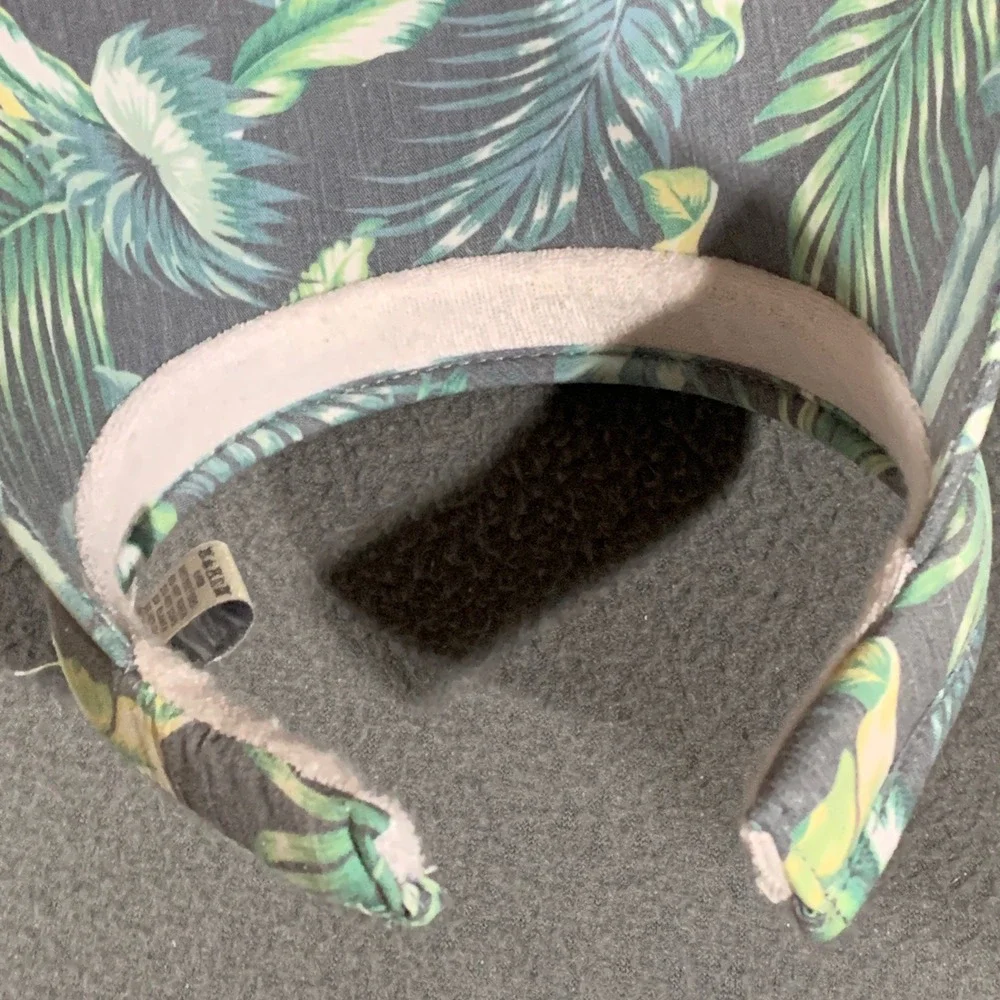 Kooringal‎ Womens Tropical Palm Leaf Sun Visor Blue Green OSFM Travel Coastal